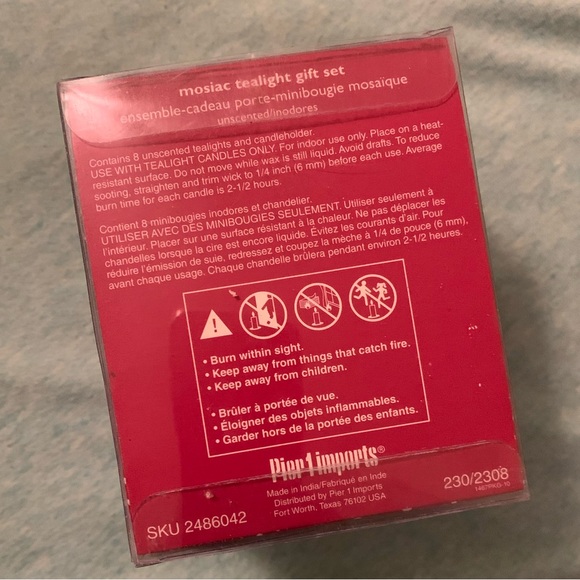 Pier 1 Imports Mosaic Tealight Gift Set - Picture 3 of 4